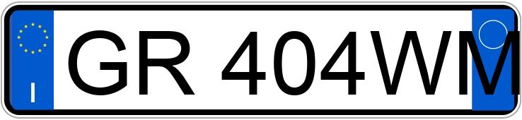 Numer rejestracyjny GR404WM posiada FIAT 500