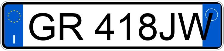 Numer rejestracyjny GR418JW posiada FIAT 500