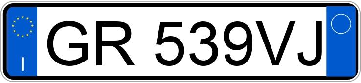 Numer rejestracyjny GR539VJ posiada VOLKSWAGEN Golf 8a serie