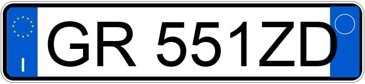 Numer rejestracyjny GR551ZD posiada AUDI A3 4a serie