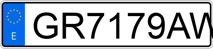 Numer rejestracyjny GR7179AW posiada VOLKSWAGEN GOLF