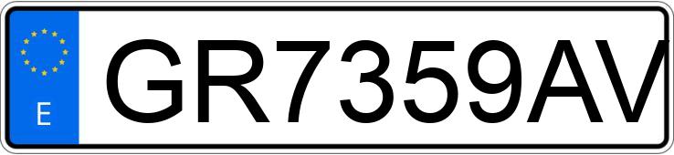 Numer rejestracyjny GR7359AV posiada PEUGEOT 206