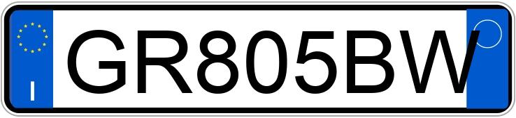 Numer rejestracyjny GR805BW posiada BMW Serie3