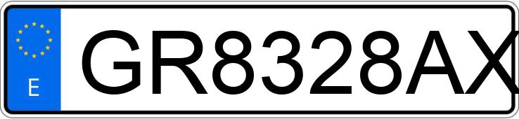 Numer rejestracyjny GR8328AX posiada PEUGEOT 206