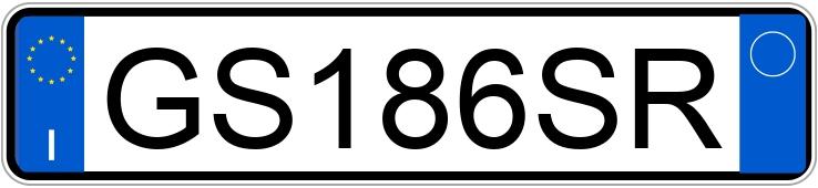 Numer rejestracyjny GS186SR posiada BMW Serie3