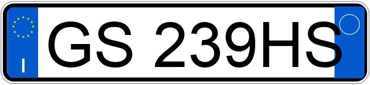 Numer rejestracyjny GS239HS posiada MG ZS
