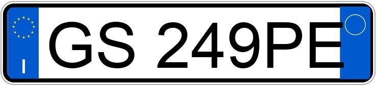 Numer rejestracyjny GS249PE posiada PORSCHE 911