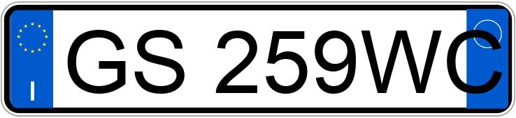 Numer rejestracyjny GS259WC posiada MG MG ZS