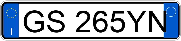 Numer rejestracyjny GS265YN posiada MG ZS