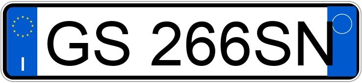 Numer rejestracyjny GS266SN posiada BMW Serie3