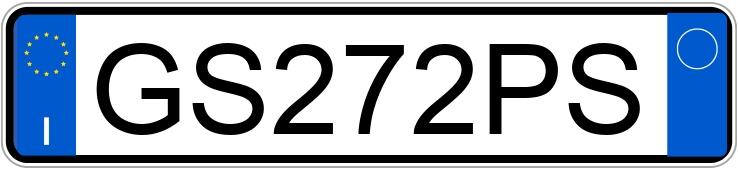 Numer rejestracyjny GS272PS posiada CHEVROLET CORVETTE