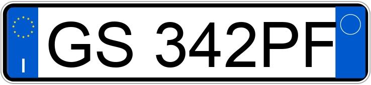 Registreringsnummeret GS342PF har FORD FIESTA