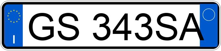 Numer rejestracyjny GS343SA posiada CITROEN C3 3a serie