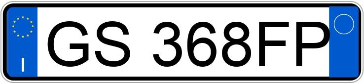 Numer rejestracyjny GS368FP posiada MG MG ZS