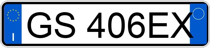 Numer rejestracyjny GS406EX posiada LANCIA Ypsilon 3a serie