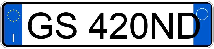 Numer rejestracyjny GS420ND posiada PEUGEOT 206