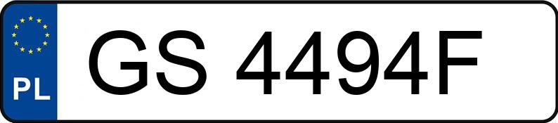 Numer rejestracyjny GS 4494F posiada VOLKSWAGEN GOLF - GS4494F
