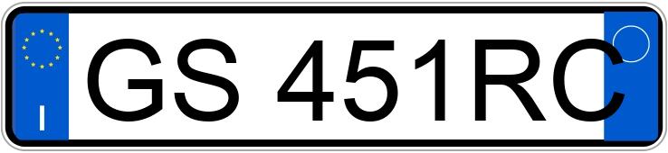 Numer rejestracyjny GS451RC posiada FIAT Panda 3a serie