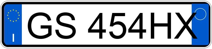 Numer rejestracyjny GS454HX posiada LANCIA Ypsilon 3a serie