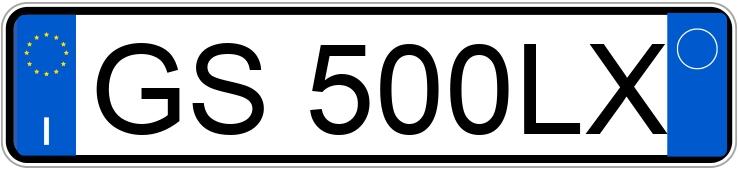 Numer rejestracyjny GS500LX posiada SEAT Ibiza 5a serie