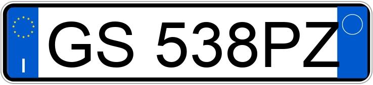 Numer rejestracyjny GS538PZ posiada FIAT 500 Numer rejestracyjny GS538PZ posiada FIAT 500