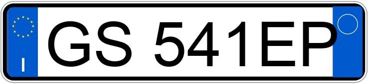 Numer rejestracyjny GS541EP posiada BMW Serie 3