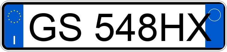 Numer rejestracyjny GS548HX posiada ALFA ROMEO Tonale