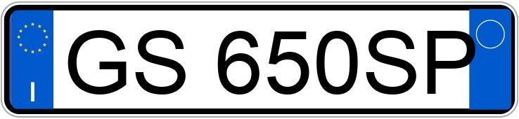 Numer rejestracyjny GS650SP posiada JEEP Compass 2a serie