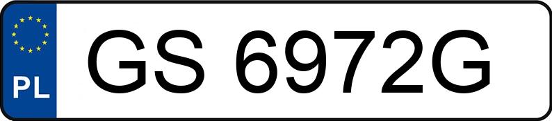 Numer rejestracyjny GS 6972G posiada VOLKSWAGEN Golf VII 1.2 TSI MR`12 E6 Trendline BMT - GS6972G