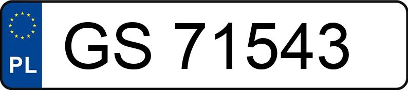 Numer rejestracyjny GS 71543 posiada BMW 316 KAT - GS71543