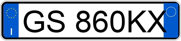 Numer rejestracyjny GS860KX posiada ALFA ROMEO Tonale