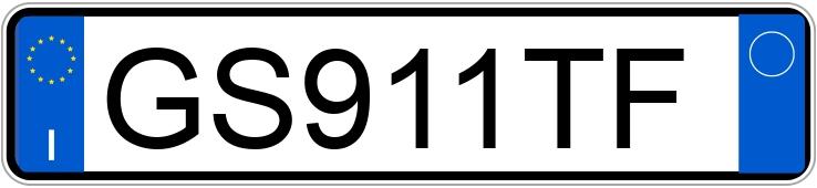 Numer rejestracyjny GS911TF posiada PORSCHE 911