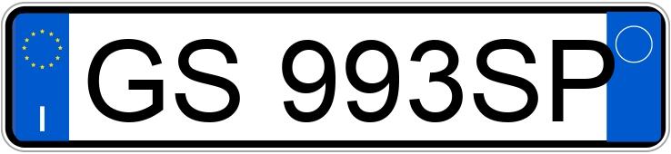 RegistreringsnummerGS993SP har BMW 118D
