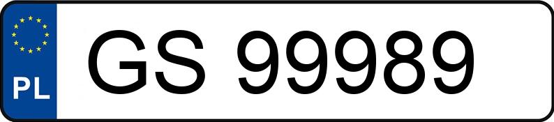 Numer rejestracyjny GS 99989 posiada FORD Focus 1.6 MR`15 E6 - GS99989