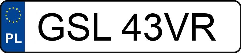 Numer rejestracyjny GSL 43VR posiada VOLKSWAGEN GOLF - GSL43VR