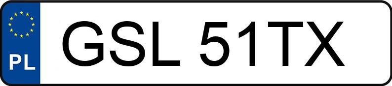 Numer rejestracyjny GSL 51TX posiada MAZDA 626 2.0i Kat. MR`00 626 2.0i Kat. MR`00 - GSL51TX