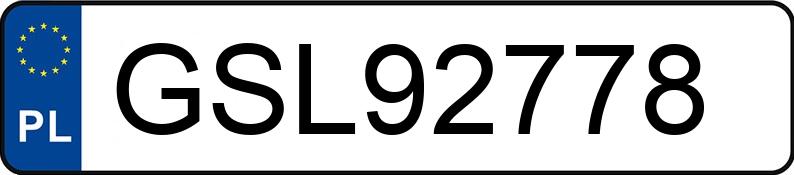 Numer rejestracyjny GSL 92778 posiada BMW 323I - GSL92778