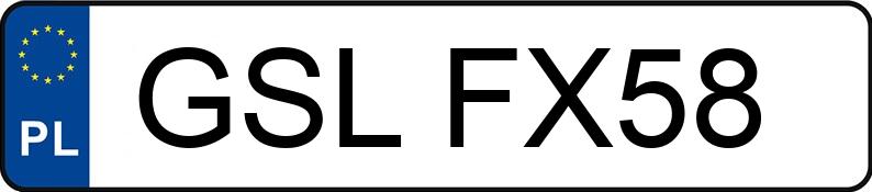 Numer rejestracyjny GSL FX58 posiada ANDORIA MOT HONKER - GSLFX58