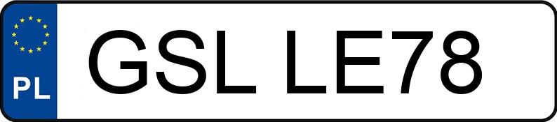 Numer rejestracyjny GSL LE78 posiada BLYSS A270 - GSLLE78 Numer rejestracyjny GSL LE78 posiada BLYSS A270 - GSLLE78