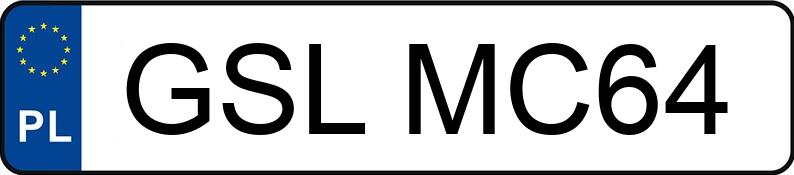 Numer rejestracyjny GSL MC64 posiada BORO  BR2 - GSLMC64