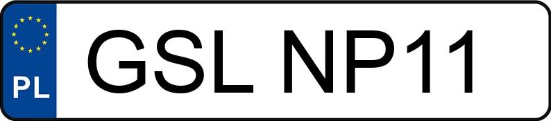 Le numéro d’enregistrement GSL NP11 a WSK 125 - GSLNP11