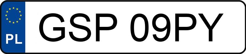 Numer rejestracyjny GSP 09PY posiada PORSCHE BOXSTER - GSP09PY