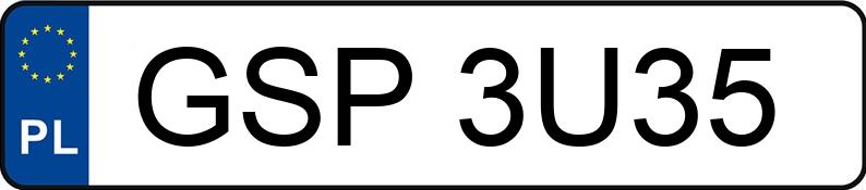 Numer rejestracyjny GSP 3U35 posiada SUBARU Forester 2.0 MR`03 E3 XL - GSP3U35 Numer rejestracyjny GSP 3U35 posiada SUBARU Forester 2.0 MR`03 E3 XL - GSP3U35