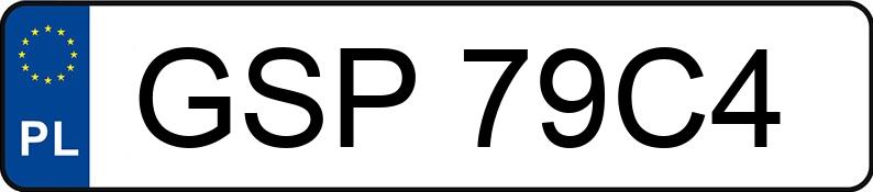 Il numero di registrazione GSP 79C4 ha JEEP Grand Cherokee IV MR`14 E6 Overland - GSP79C4