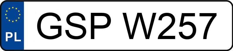 Numer rejestracyjny GSP W257 posiada SUZUKI SWIFT - GSPW257