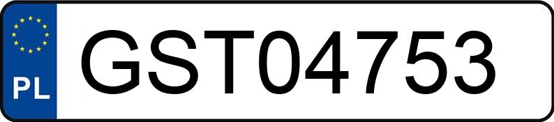 Numer rejestracyjny GST 04753 posiada AUDI A6 Avant 2.5 TDi Kat. MR`02 E3 4B A6 Avant 2.5 TDi Kat. MR`02 E3 4B - GST04753