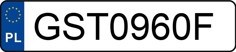Numer rejestracyjny GST 0960F posiada AUDI A3 - GST0960F