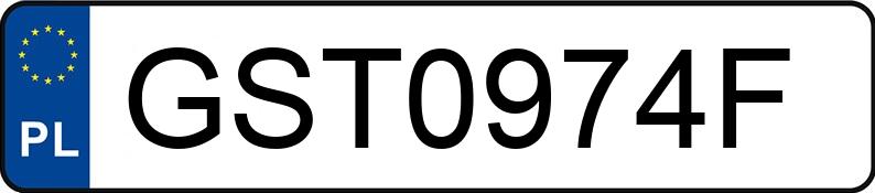 Numer rejestracyjny GST 0974F posiada VOLKSWAGEN GOLF 1.6 KAT - GST0974F