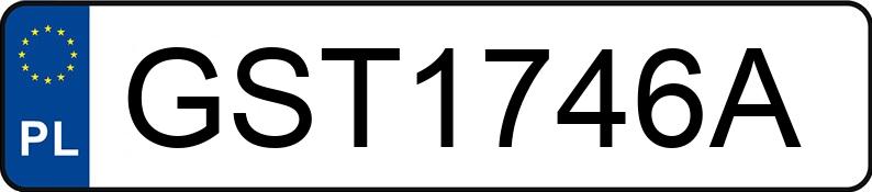 Numer rejestracyjny GST 1746A posiada AUDI A4 - GST1746A Numer rejestracyjny GST 1746A posiada AUDI A4 - GST1746A