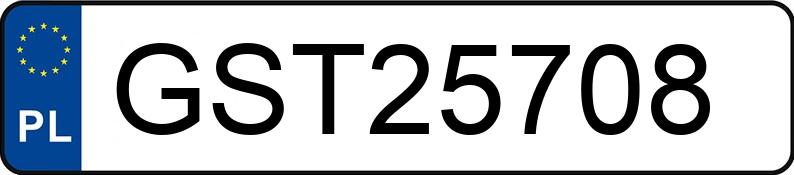 Numer rejestracyjny GST 25708 posiada VOLKSWAGEN SHARAN - GST25708
